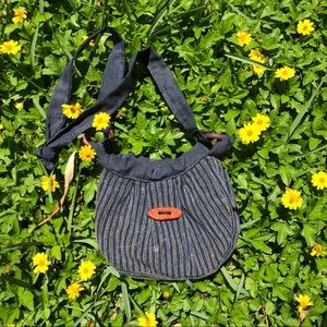 Artisan Striped Button Side Bag